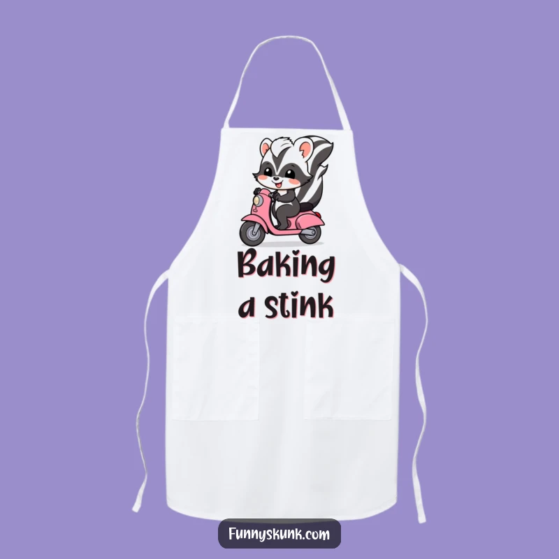 Funny Skunk Scooter Apron: Cook with Commotion and Charm