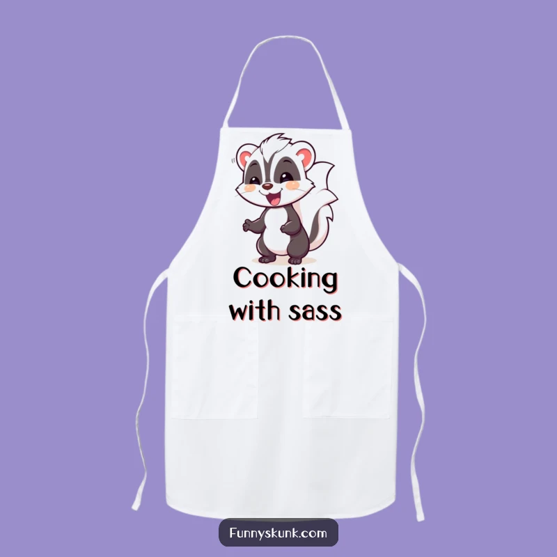 Funny Skunk Waddling Apron: Cook with Delightful Silliness