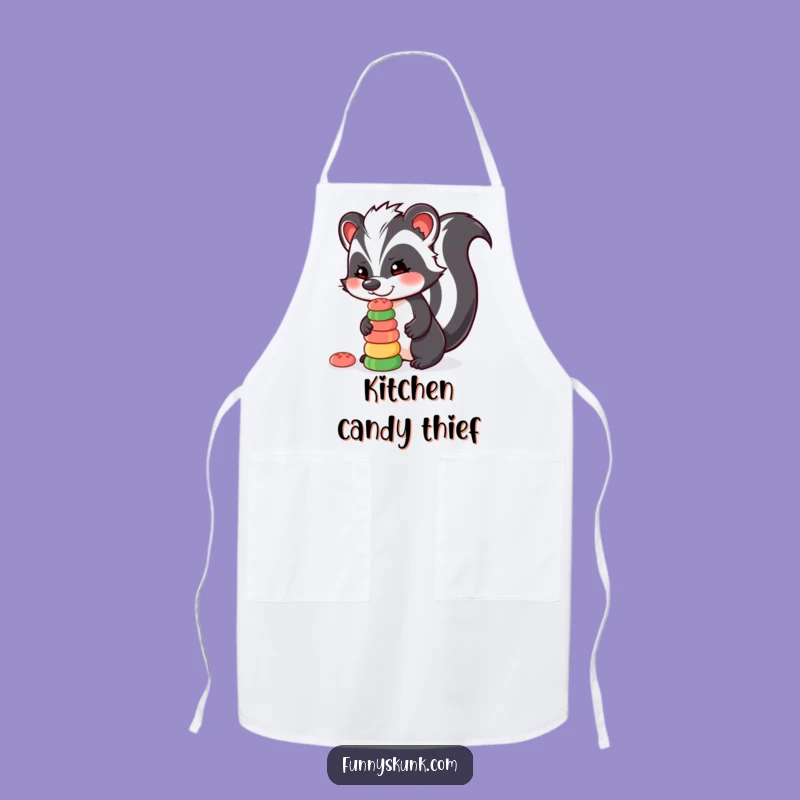 Funny Skunk Candy Apron, Chef's Balancing Master Kitchen Wear, Hilarious Sweet Cooking Gift