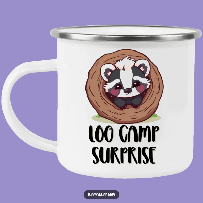 Funny Skunk Peek-a-Boo Camping Mug: Your Mischievous Companion!