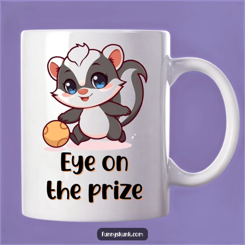 Funny Skunk Ball Chase Mug: Hilarious Playtime Gift for Skunk Fans