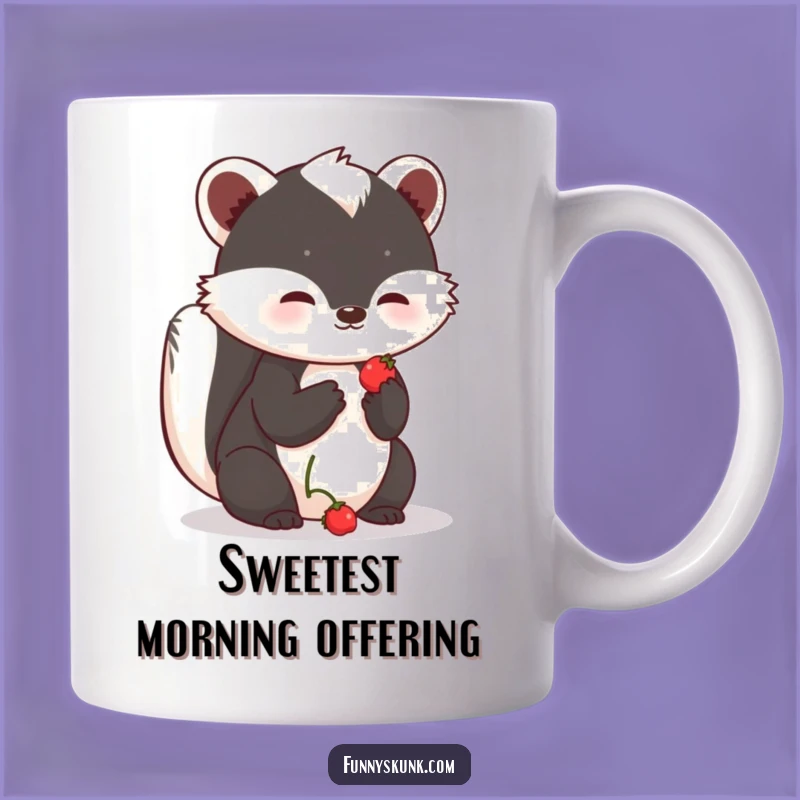 Funny Shy Skunk Berry Mug: A Sweet Gift of Hope and Humor