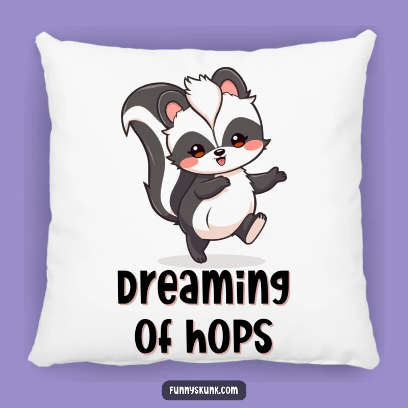 Comforting Funny Skunk Hop Pillow: Fluffy Skunk Cuddle Buddy, Unique Funny Gift