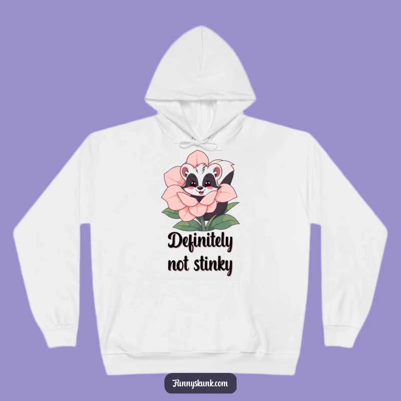 Cozy Funny Skunk Flower Hoodie: Playful Amuse-a-Skunk Design, Warm Funny Gift