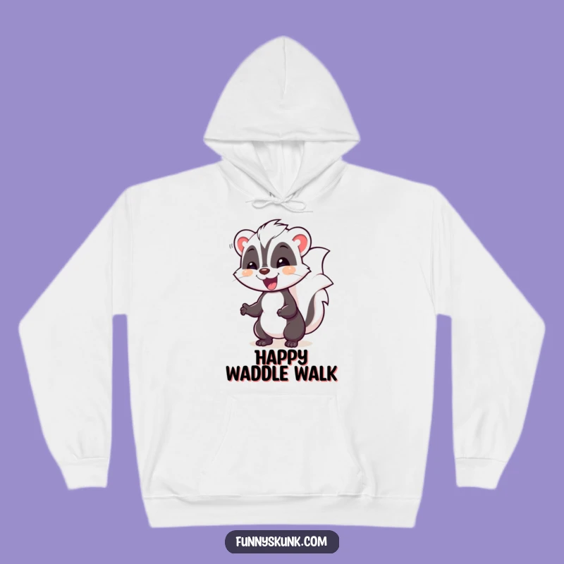 Cozy Funny Skunk Waddling Hoodie: Snuggle Up with Silly Charm