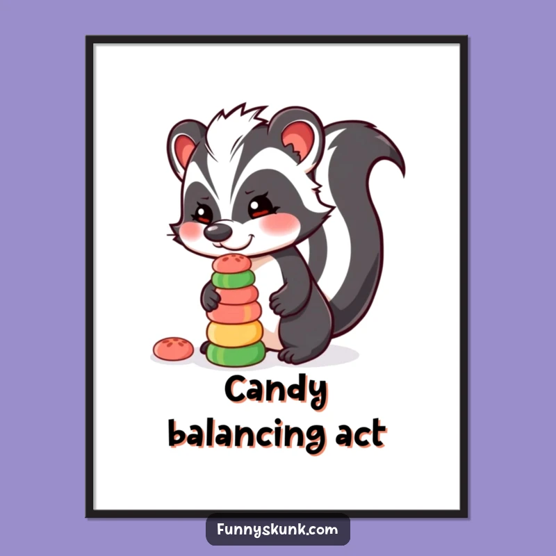 Free Printable Wall Art: Skunk Candy Balance Downloadable Decor