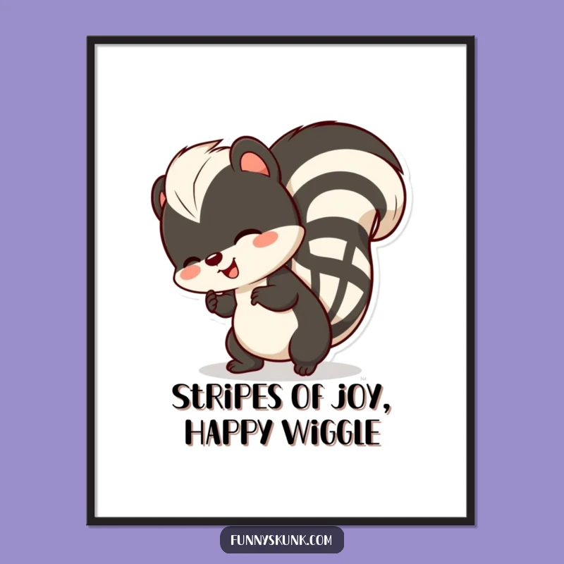 Free Printable Wall Art: Wiggling Skunk Tail, Funny Downloadable Decor