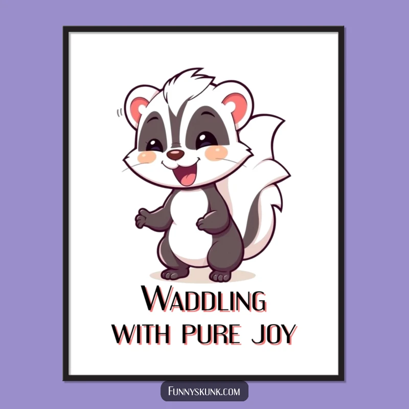 Funny Free Printable Wall Art: Silly Skunk - Downloadable Art for Smiles