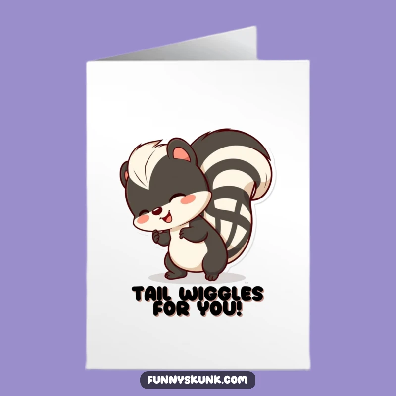 Free Printable Congrats Card: Delightful Skunk Tail Wiggle, Perfect Downloadable Gift