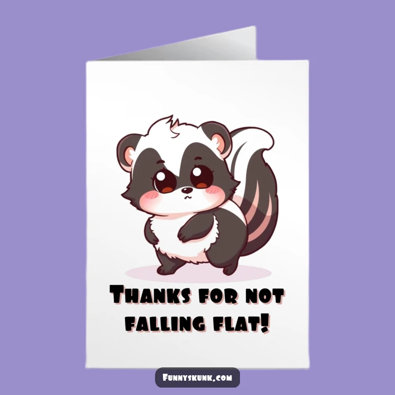 Free Printable Thank You Card: Skunk's Goofy Thanks - Funny Downloadable Note