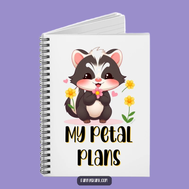 Funny Skunk Juggling Flowers Notebook: Jot Down Ideas with Whimsical Skunk Inspiration