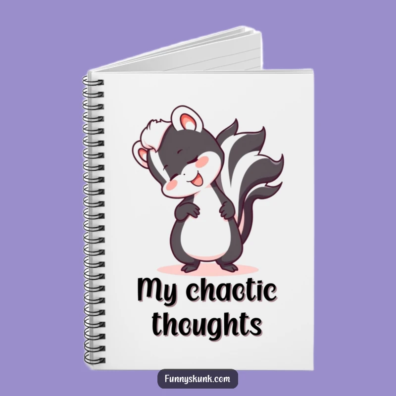 Funny Skunk Tripping Tail Notebook: Jot Down Laughs in Style, Hilarious Gift