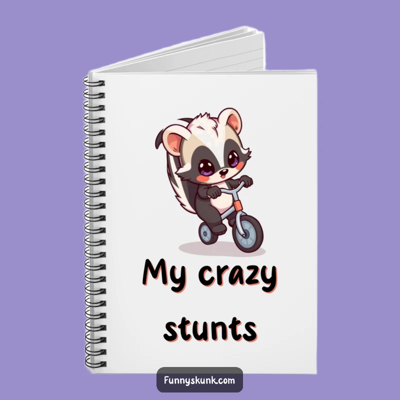 Funny Skunk Unicycle Notebook: Jot Down Ideas with Wobbly Charm