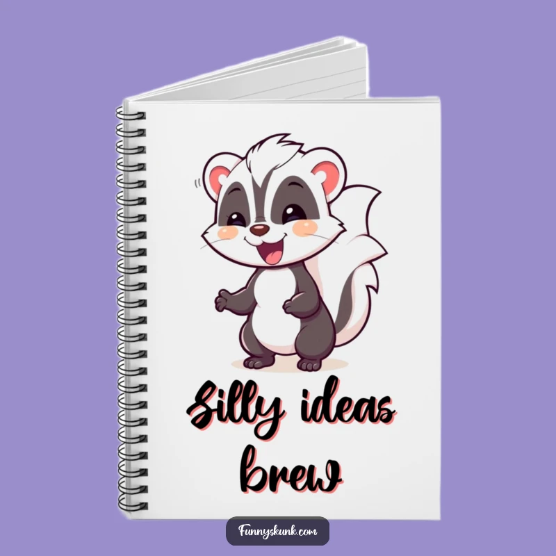 Funny Skunk Waddling Notebook: Jot Down Thoughts with a Silly Smile