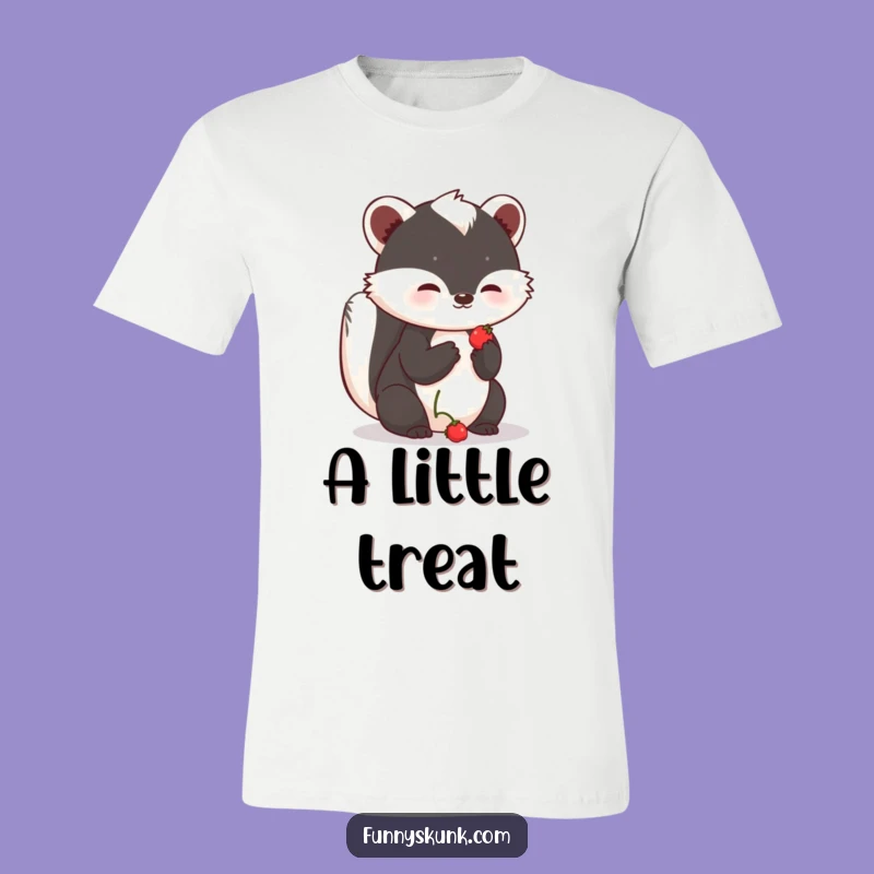 Funny Shy Skunk Berry T-Shirt: Wear Your Sweetness with This Skunk Tee