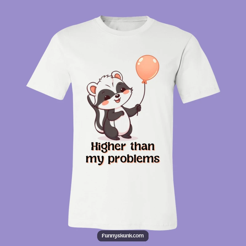 Funny Skunk Balloon T-Shirt: Wear Your Joy with This Cheerful Skunk Tee