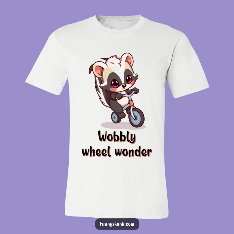 Funny Skunk Unicycle T-Shirt: Show Off Your Wobbly Charm