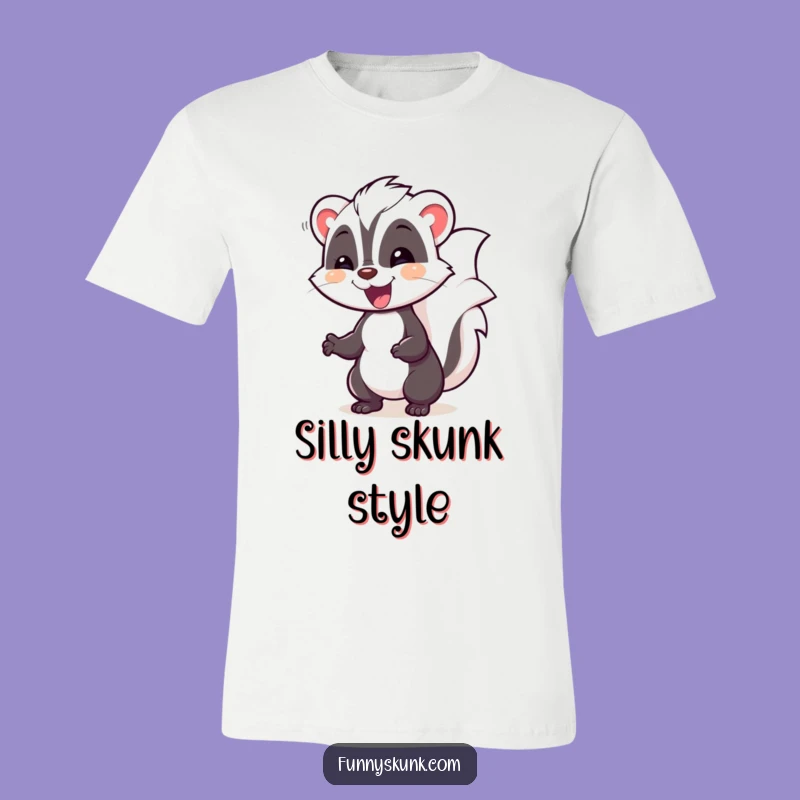 Funny Skunk Waddling T-Shirt: Wearable Joy in Silly Style