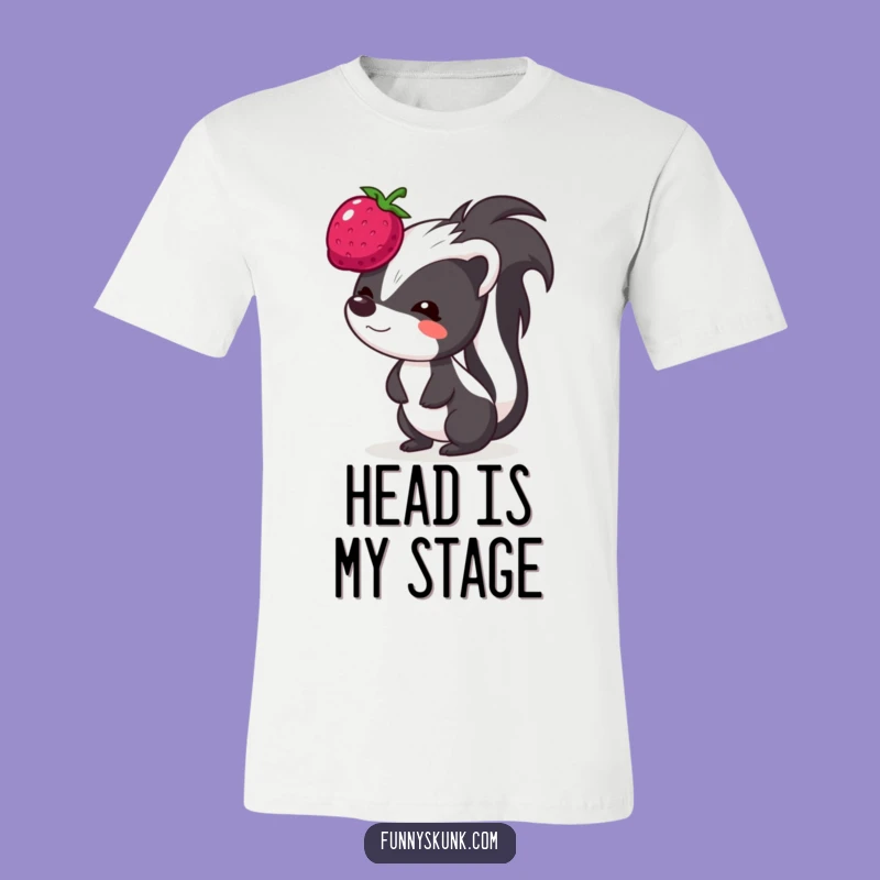 Funny Berry Balance Skunk T-Shirt: Wear a Comical Face and Fun