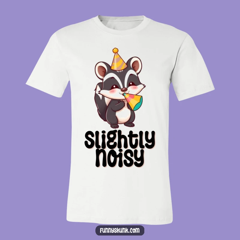 Funny Party Skunk T-Shirt: Festive Noise Maker Tee, Perfect Funny Gift