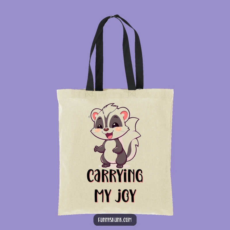 Funny Skunk Waddling Tote Bag: Carry Your Day with Delight