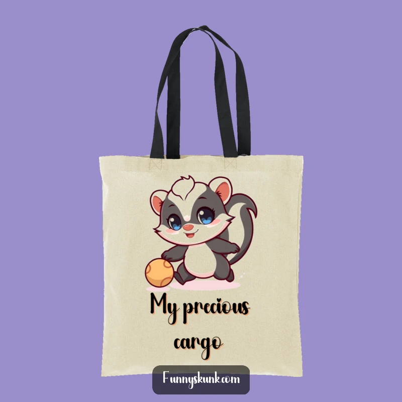 Funny Skunk Ball Chase Tote Bag: Carry Your Fun On the Go